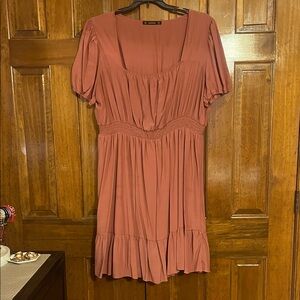Pink Puff Sleeve Dress